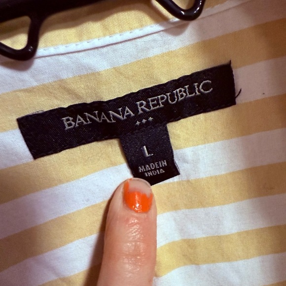 Banana Republic Yellow and White Top - Picture 3 of 5